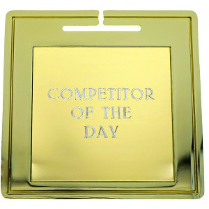 70MM GOLD MODERN SQUARE MEDAL 